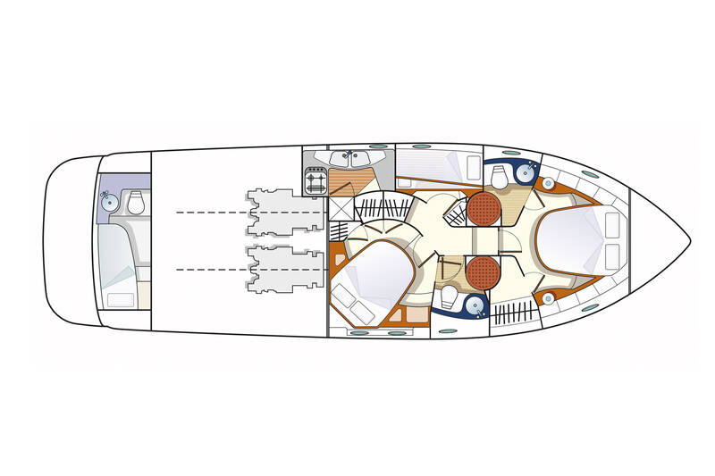 Lower deck (3 cabins version)