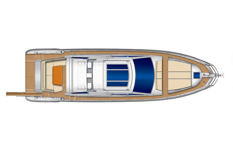 Plan on top (hard top closed) Azimut 55S